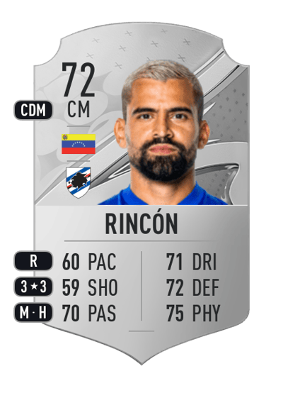 Tomás Rincón Rare 72 OVR