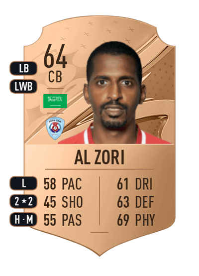 Abdullah Al Zori Rare 64 OVR