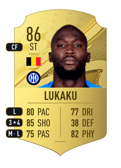 Romelu Lukaku Rare 86 OVR