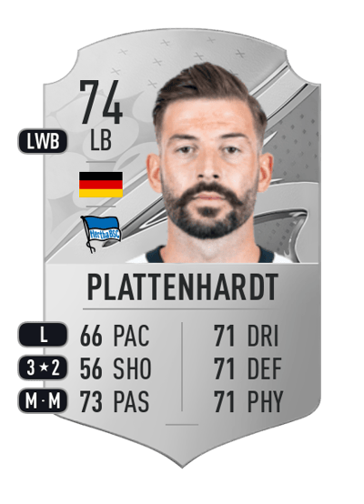 Marvin Plattenhardt Rare 74 OVR