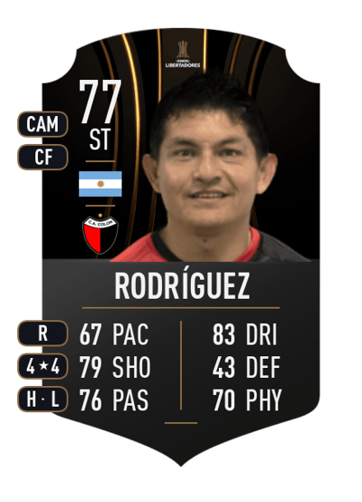 Luis Miguel Rodríguez CONMEBOL LIBERTADORES 77 OVR