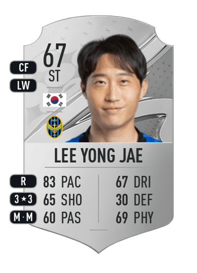 Lee Yong Jae Rare 67 OVR