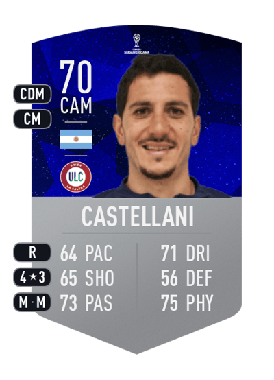 Gonzalo Castellani CONMEBOL SUDAMERICANA 70 OVR
