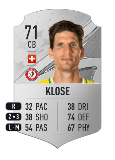 Timm Klose Rare 71 OVR