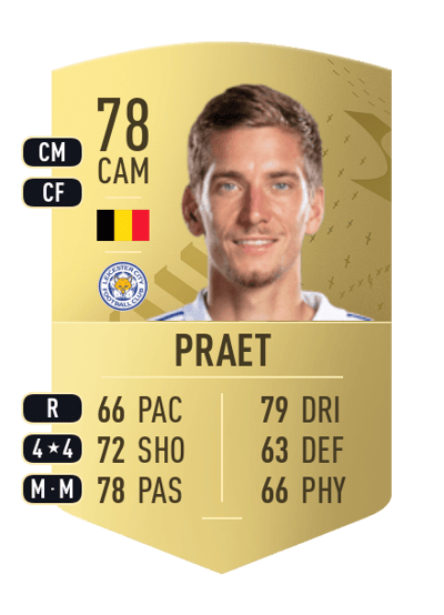 Dennis Praet Common 78 OVR