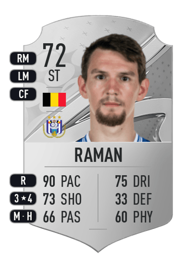 Benito Raman Rare 72 OVR