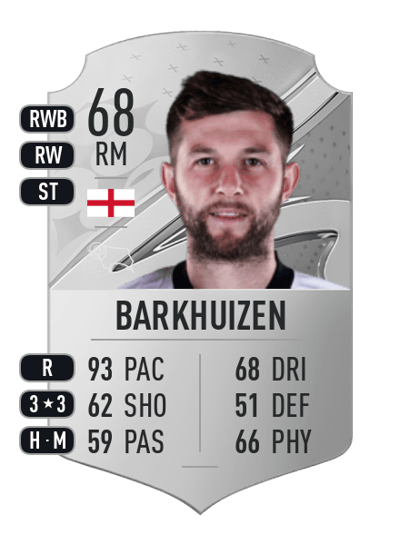 Tom Barkhuizen Rare 68 OVR