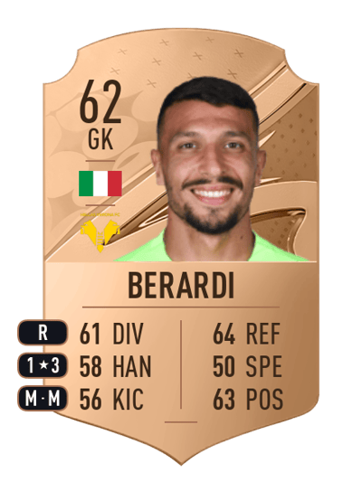 Alessandro Berardi Rare 62 OVR