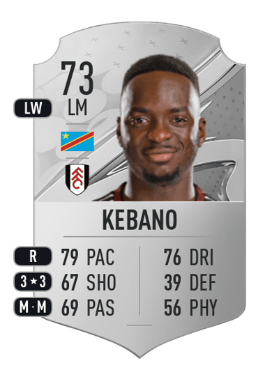 Neeskens Kebano Rare 73 OVR