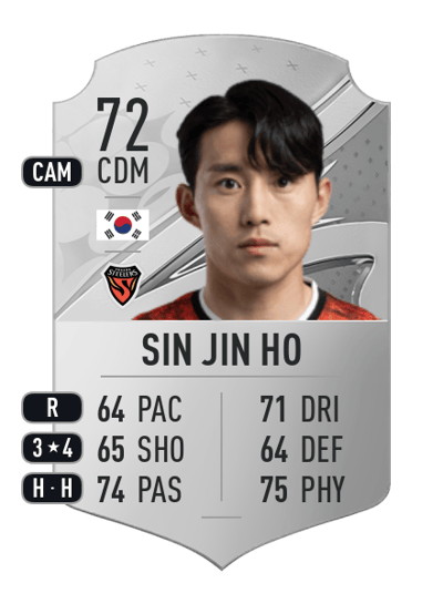 Sin Jin Ho Rare 72 OVR