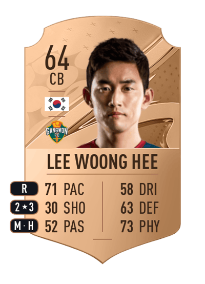 Lee Woong Hee Rare 64 OVR