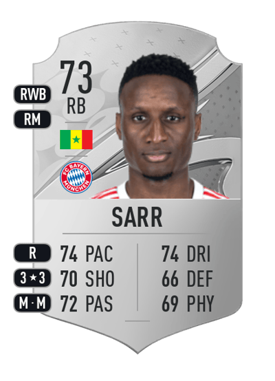 Bouna Sarr Rare 73 OVR