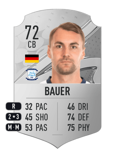 Patrick Bauer Rare 72 OVR