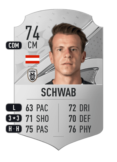 Stefan Schwab Rare 74 OVR