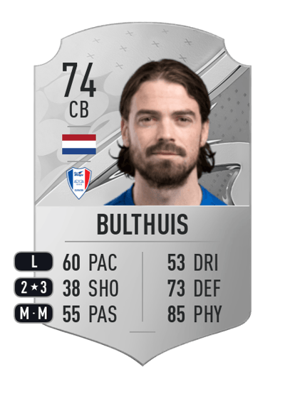 Dave Bulthuis Rare 74 OVR