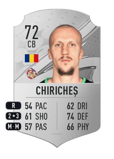 Vlad Chiricheș Rare 72 OVR