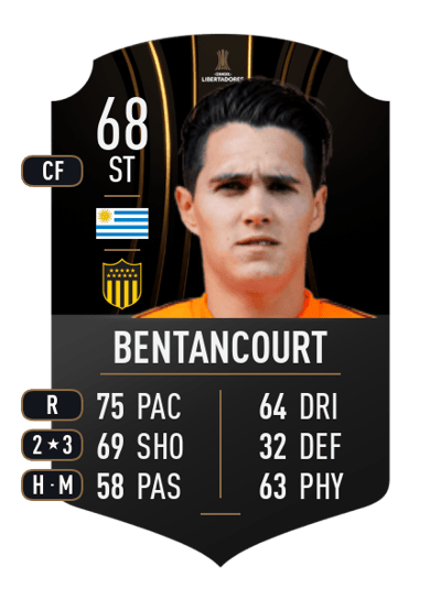 Rubén Bentancourt CONMEBOL LIBERTADORES 68 OVR