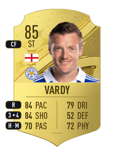 Jamie Vardy Rare 85 OVR