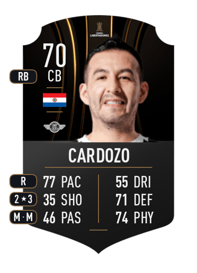 Luis Cardozo CONMEBOL LIBERTADORES 70 OVR