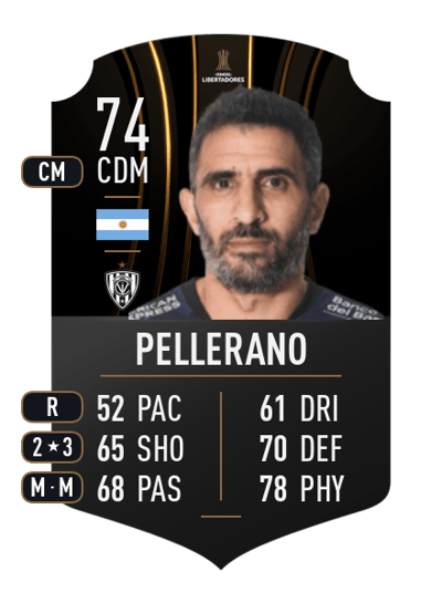 Cristian Pellerano CONMEBOL LIBERTADORES 74 OVR