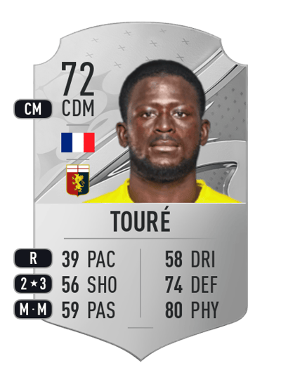 Abdoulaye Touré Rare 72 OVR