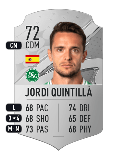 Jordi Quintillà Rare 72 OVR