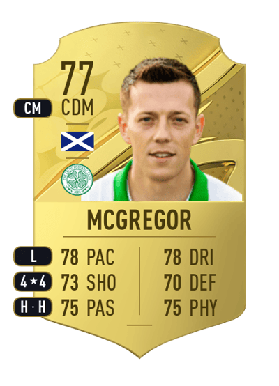 Callum McGregor Rare 77 OVR