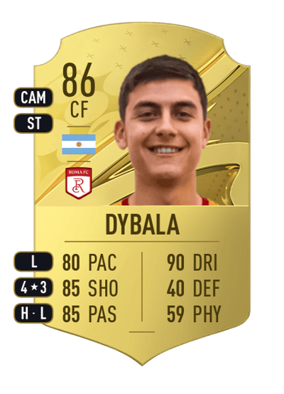 Paulo Dybala Rare 86 OVR