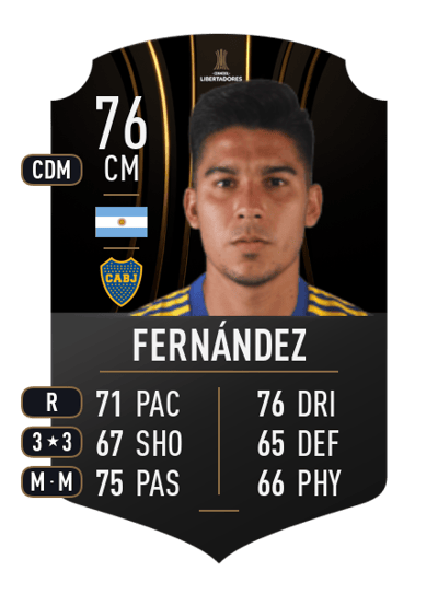 Guillermo Fernández CONMEBOL LIBERTADORES 76 OVR