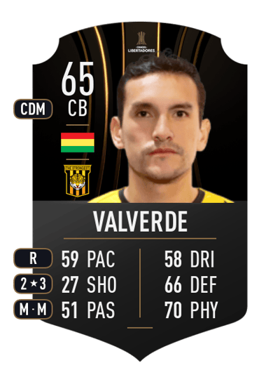 Gabriel Valverde CONMEBOL LIBERTADORES 65 OVR