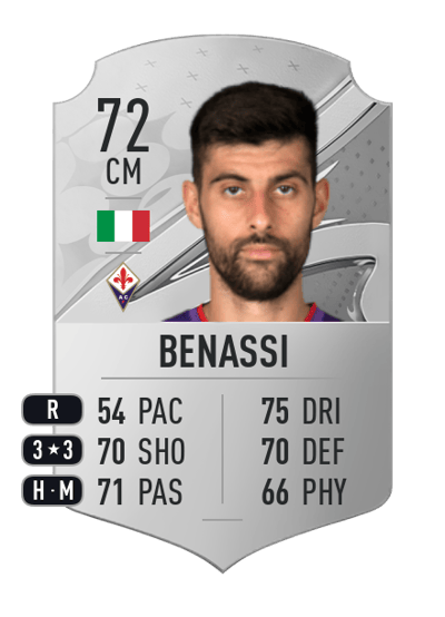 Marco Benassi Rare 72 OVR