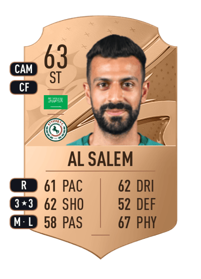 Abdullah Al Salem Rare 63 OVR