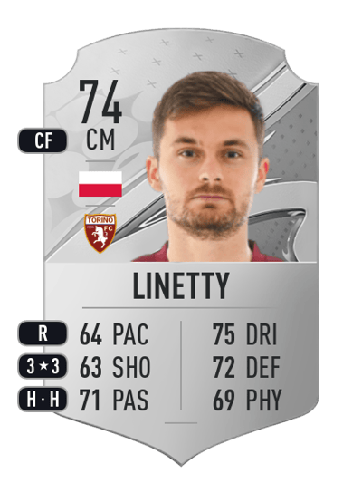 Karol Linetty Rare 74 OVR