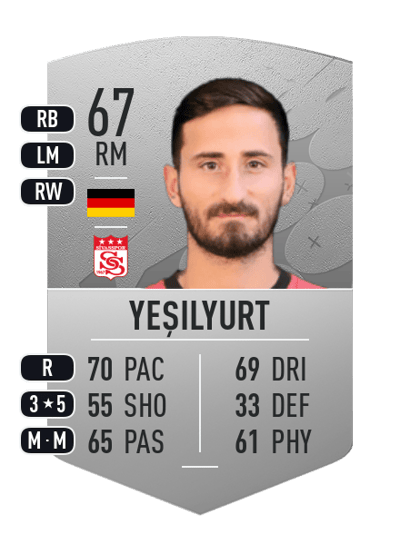 Erdoğan Yeşilyurt Common 67 OVR