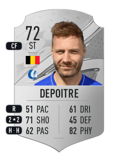 Laurent Depoitre Rare 72 OVR