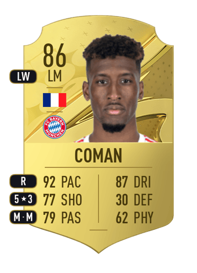 Kingsley Coman Rare 86 OVR