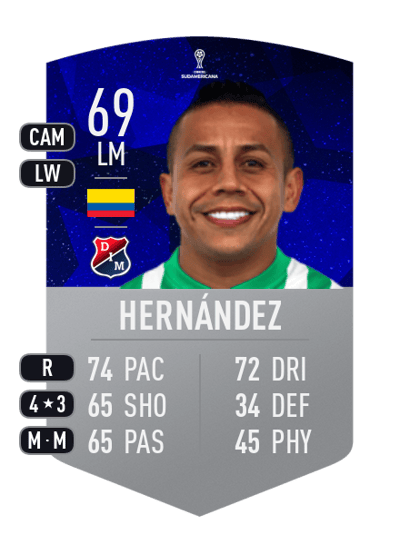 Vladimir Hernández CONMEBOL SUDAMERICANA 69 OVR