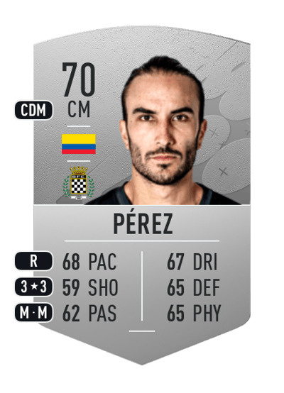 Sebastián Pérez Common 70 OVR