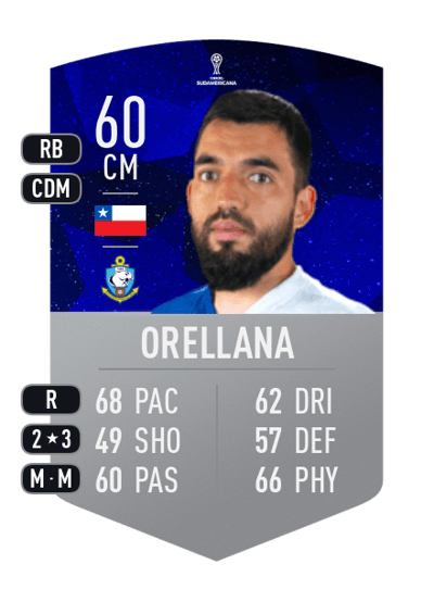 Diego Orellana CONMEBOL SUDAMERICANA 60 OVR