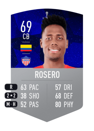 Dany Rosero CONMEBOL SUDAMERICANA 69 OVR