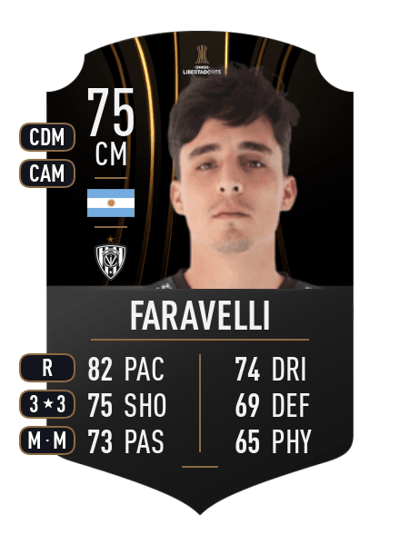 Lorenzo Faravelli CONMEBOL LIBERTADORES 75 OVR