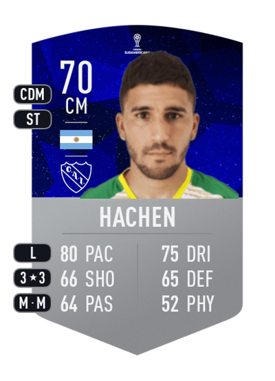 Gabriel Hachen CONMEBOL SUDAMERICANA 70 OVR