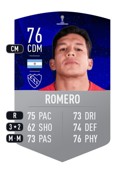 Lucas Romero CONMEBOL SUDAMERICANA 76 OVR