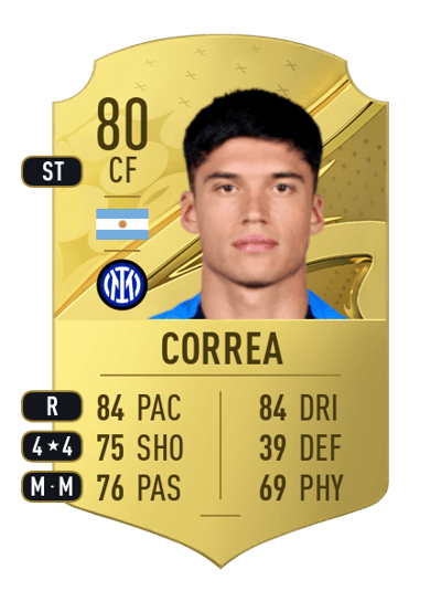 Joaquín Correa Rare 80 OVR