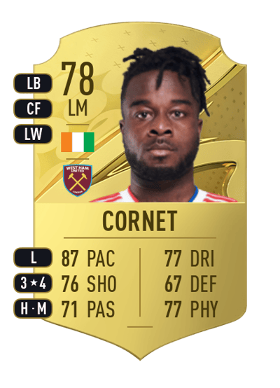 Maxwel Cornet Rare 78 OVR