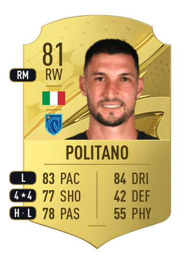 Matteo Politano Rare 81 OVR