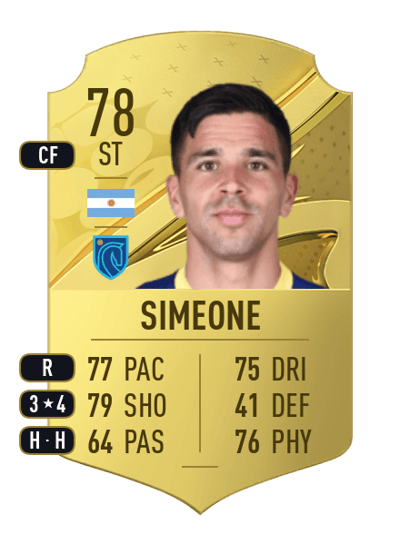 Giovanni Simeone Rare 78 OVR