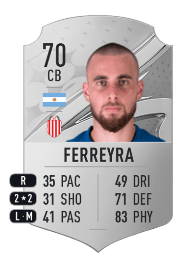 Nicolás Ferreyra Rare 70 OVR