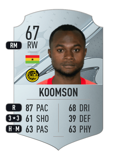 Gilbert Koomson Rare 67 OVR