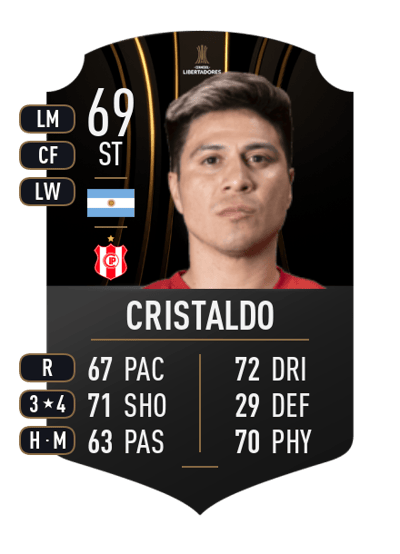 Jonatan Cristaldo CONMEBOL LIBERTADORES 69 OVR